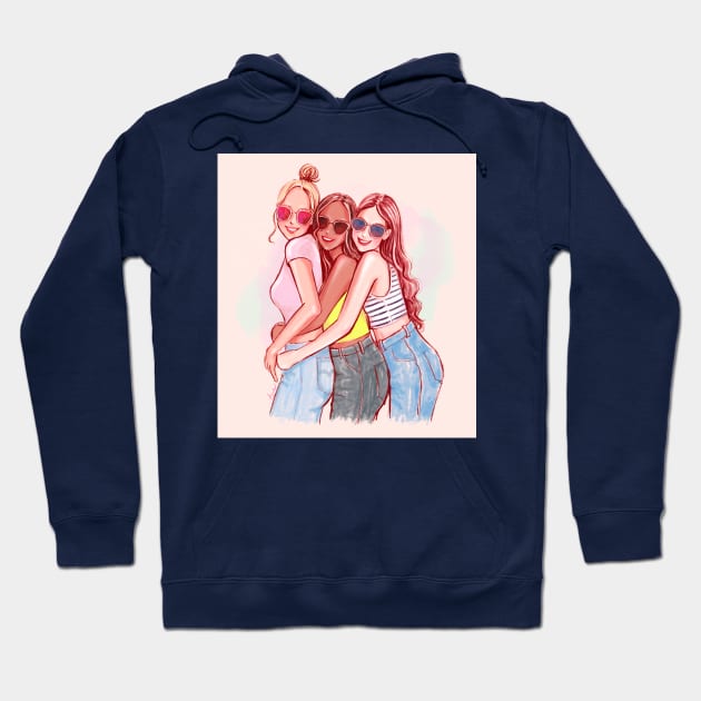 Friends Hoodie by Tyne Bobier Illustrations